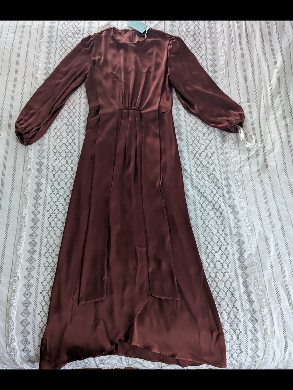 NWT Pin-Up Art Satin Dress - Picture 7 of 15